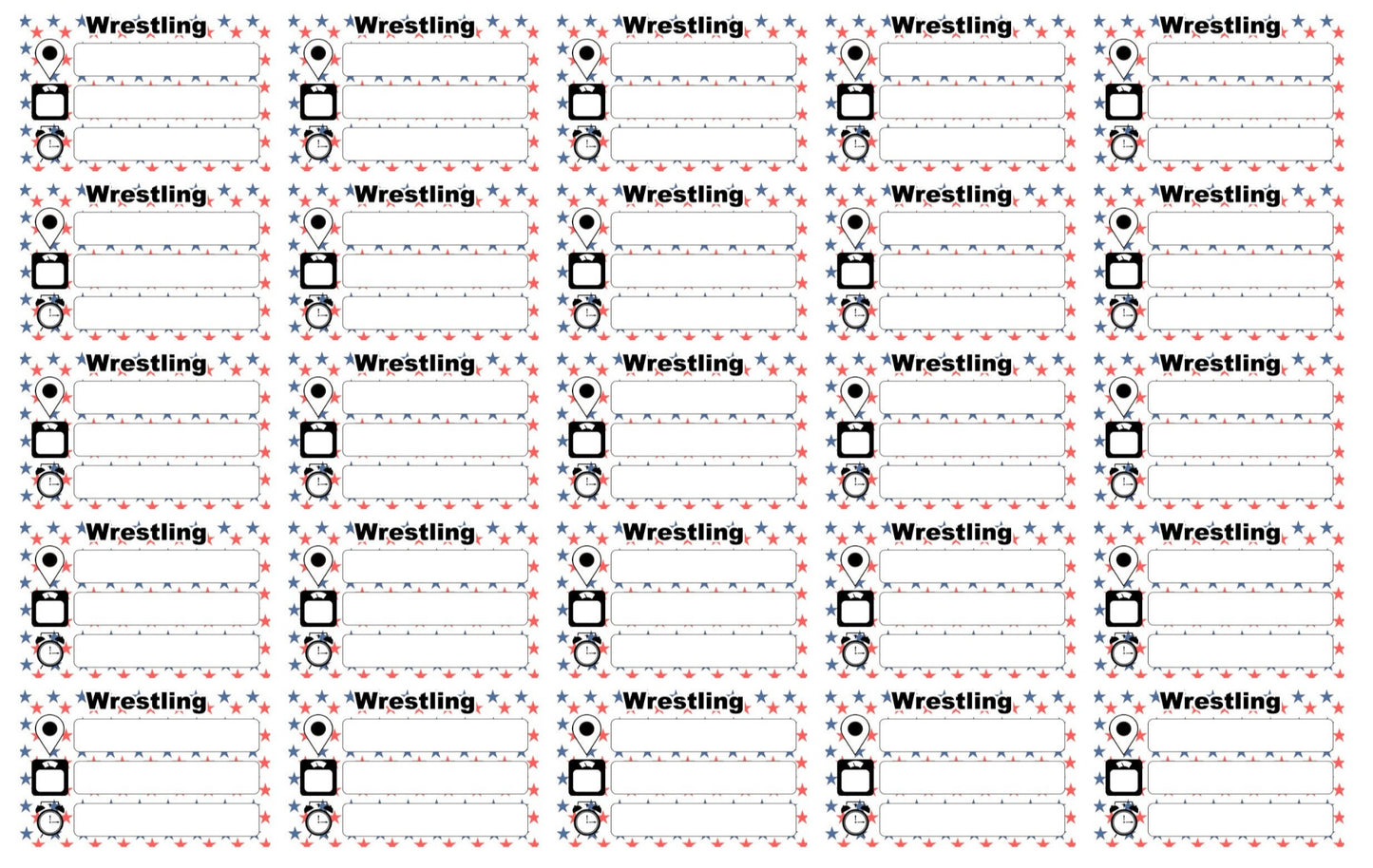Wrestling stickers