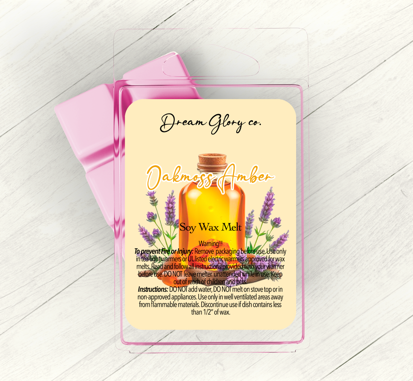 Oakmoss Amber wax melt