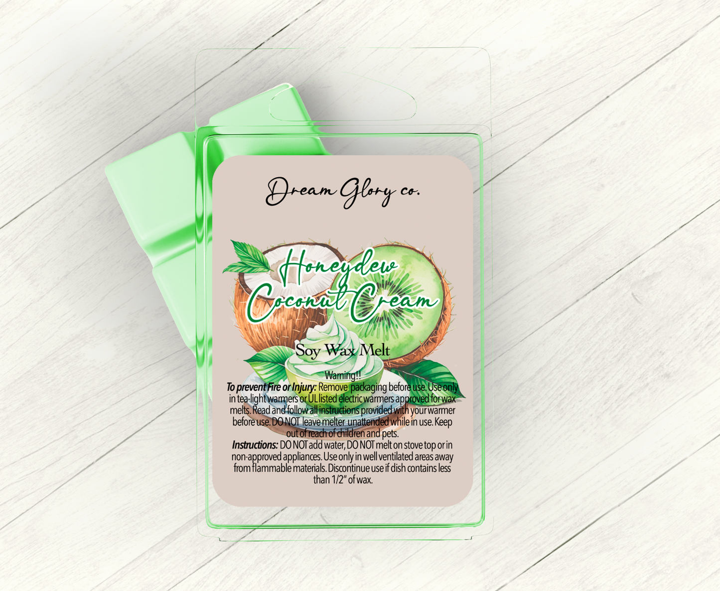 Honeydew Coconut Cream Wax melt