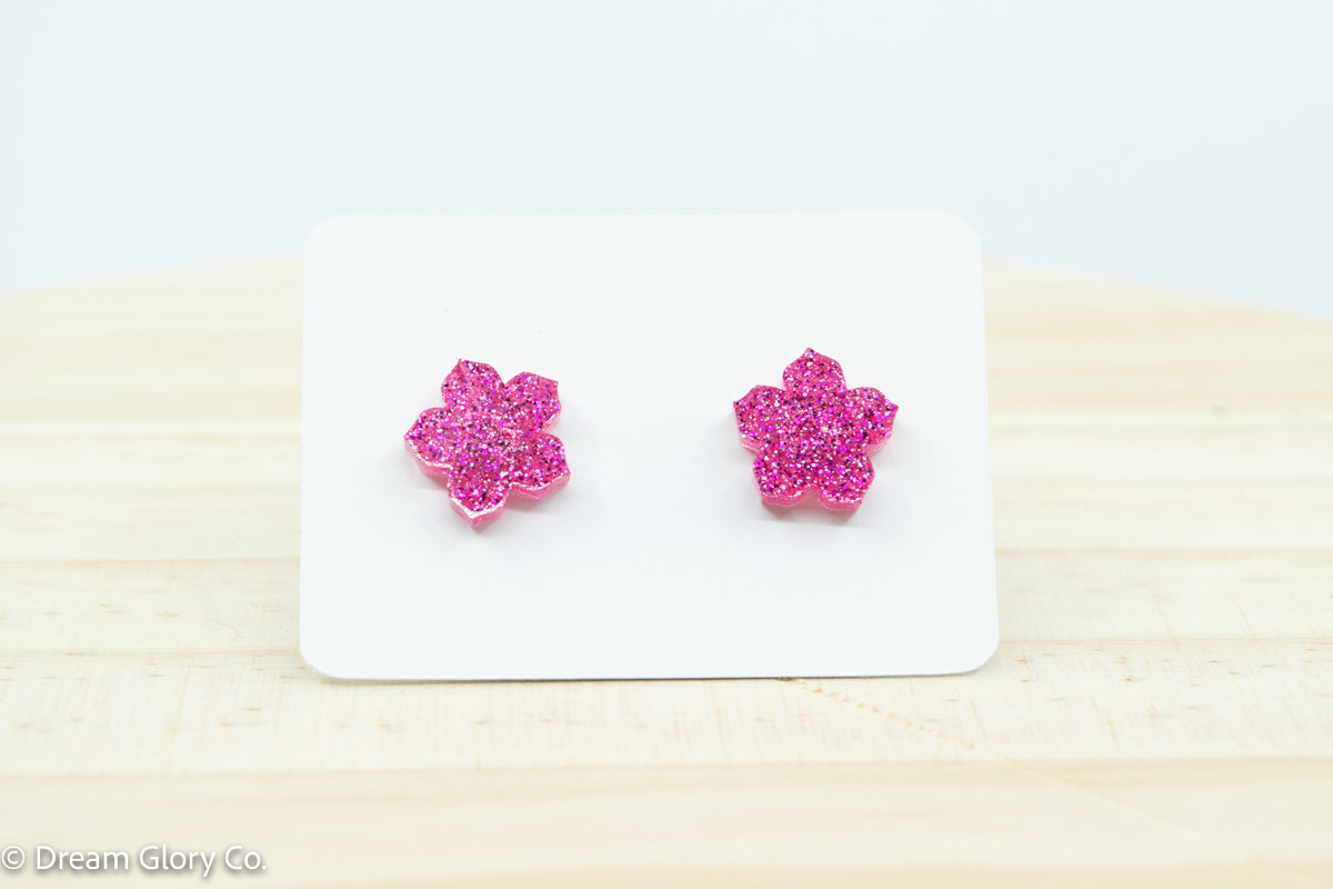 Flower Hot Pink earrings