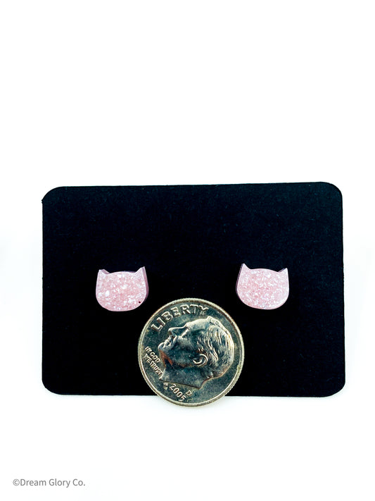 Oleander Pink Mini Cat earrings