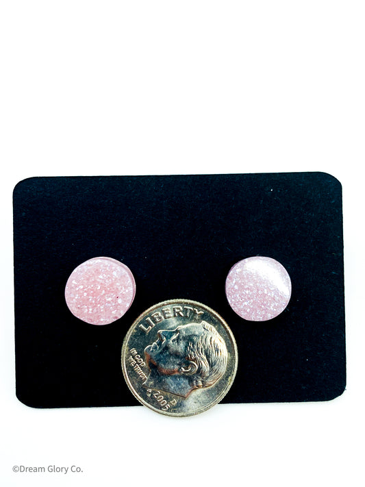 Oleander Pink Circle earrings