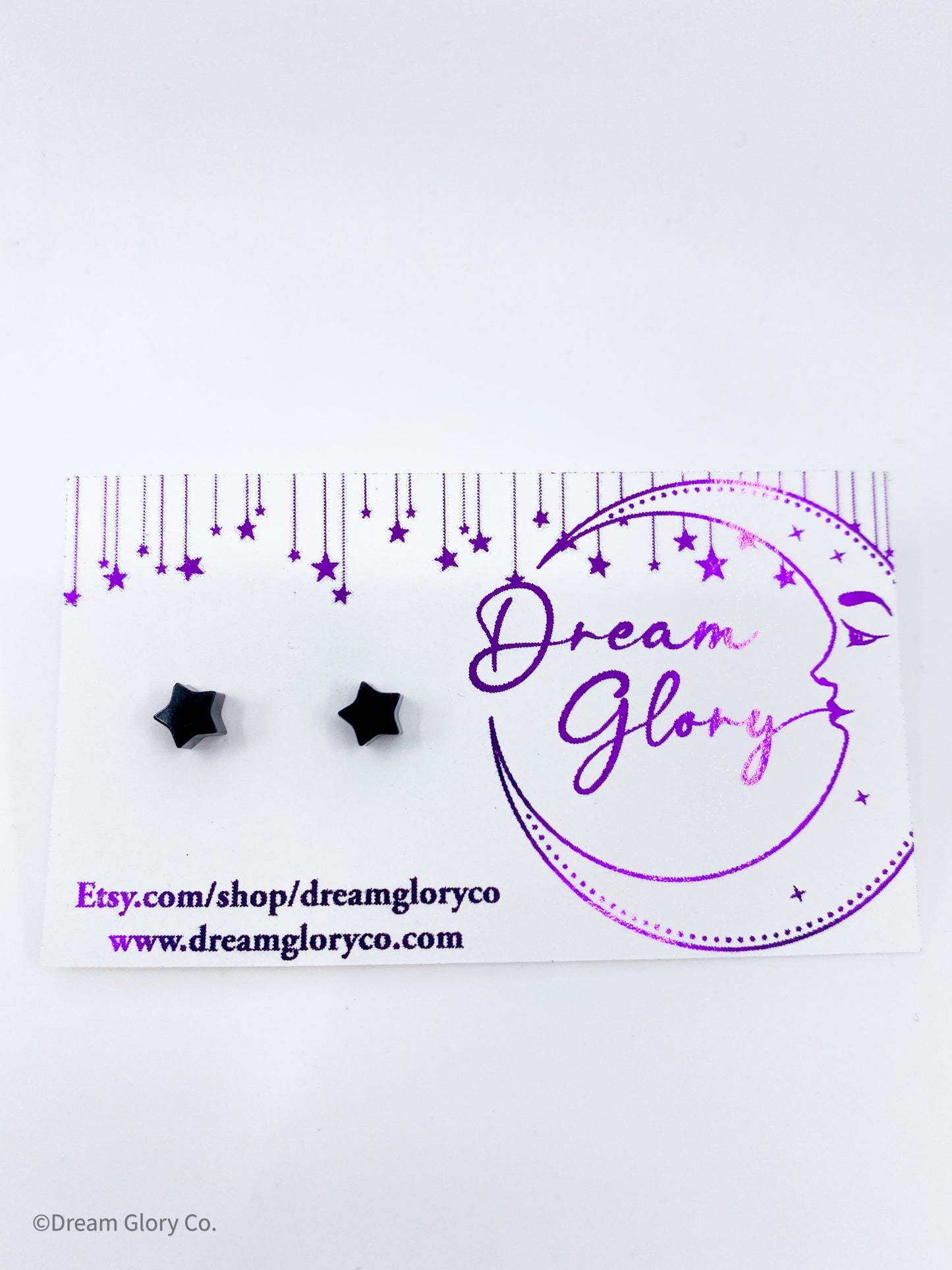 Tempest Black Mini star earrings