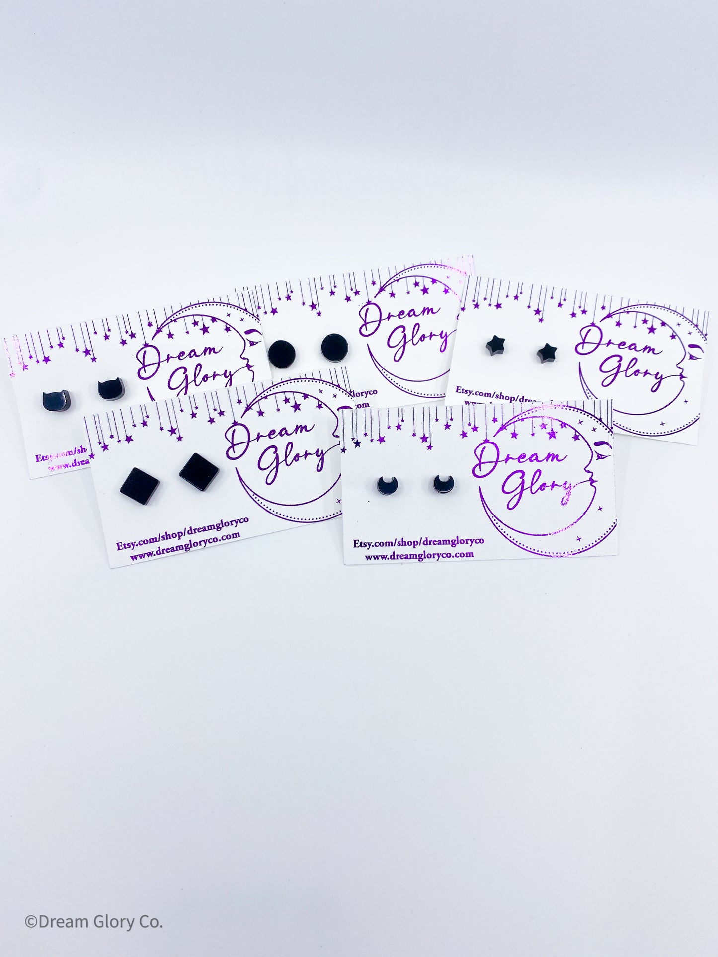 Tempest Black Mini star earrings