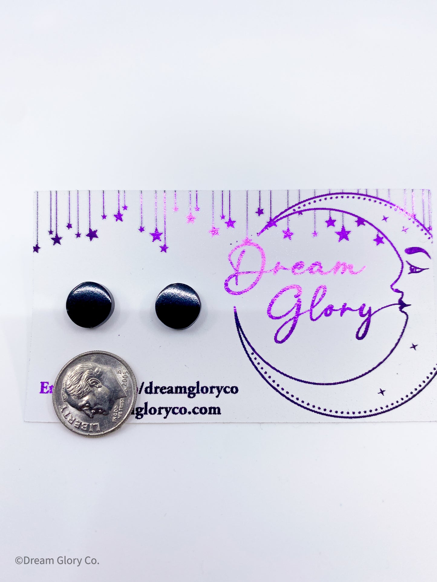 Tempest Black Circle earrings