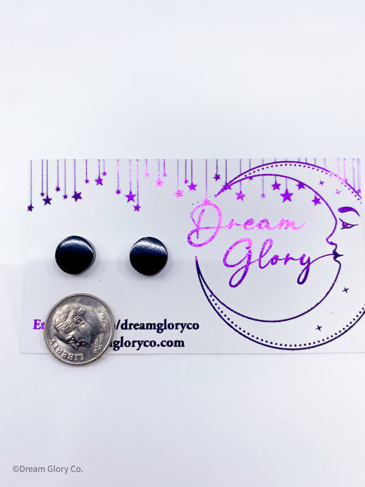 Tempest Black Circle earrings
