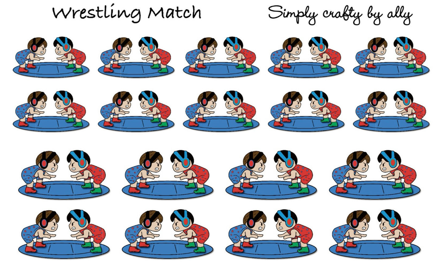 Wrestling stickers