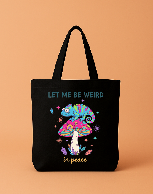 Let Me Be Weird in Peace Canvas Tote Bag