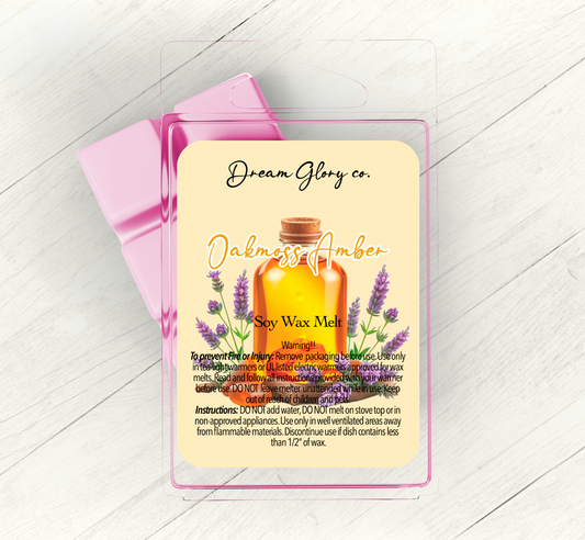 Oakmoss Amber wax melt