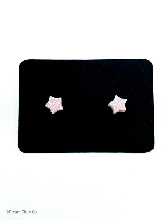 Oleander Pink Mini star earrings