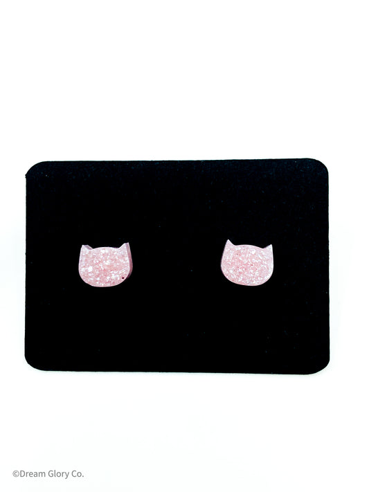 Oleander Pink Mini Cat earrings