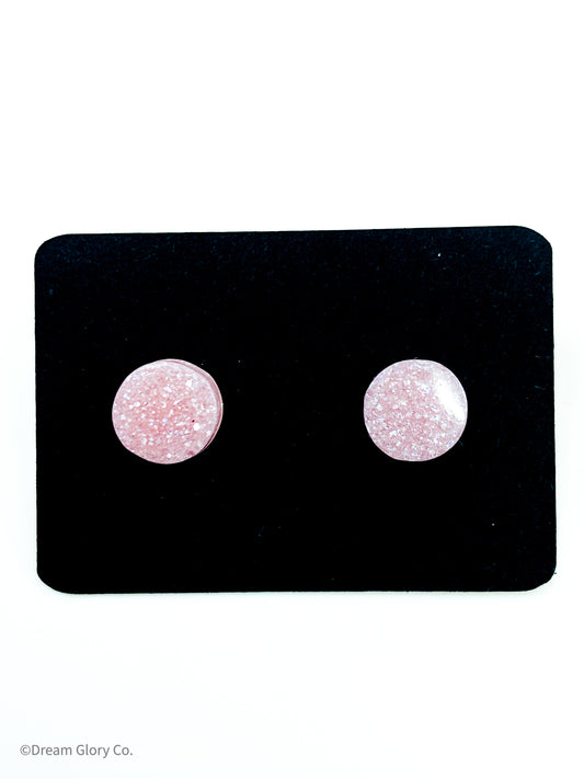 Oleander Pink Circle earrings