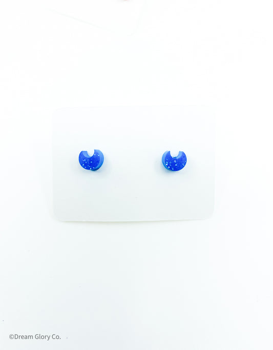 Blue Mini Moon earrings