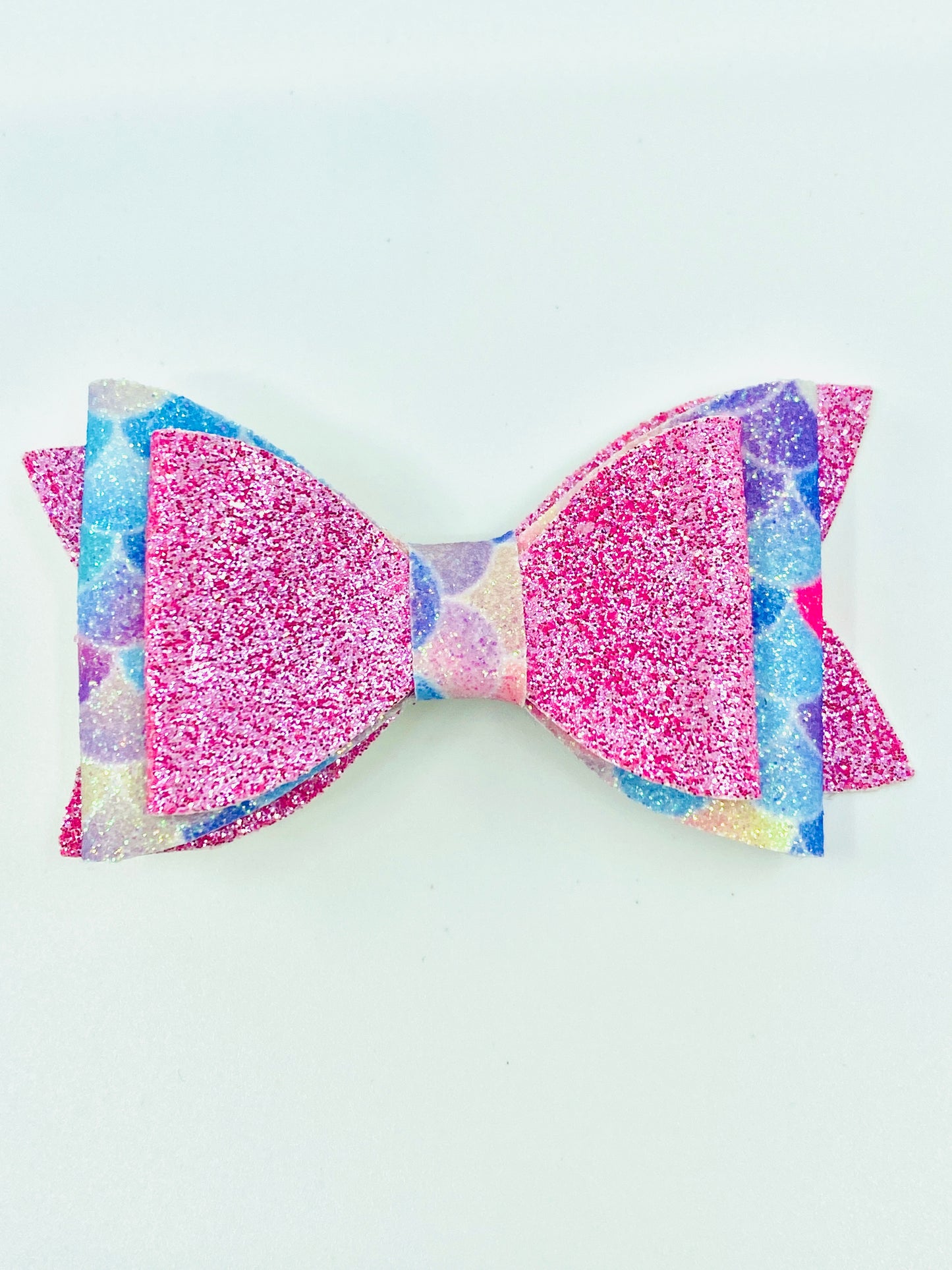 Mermaid glitter mini bow