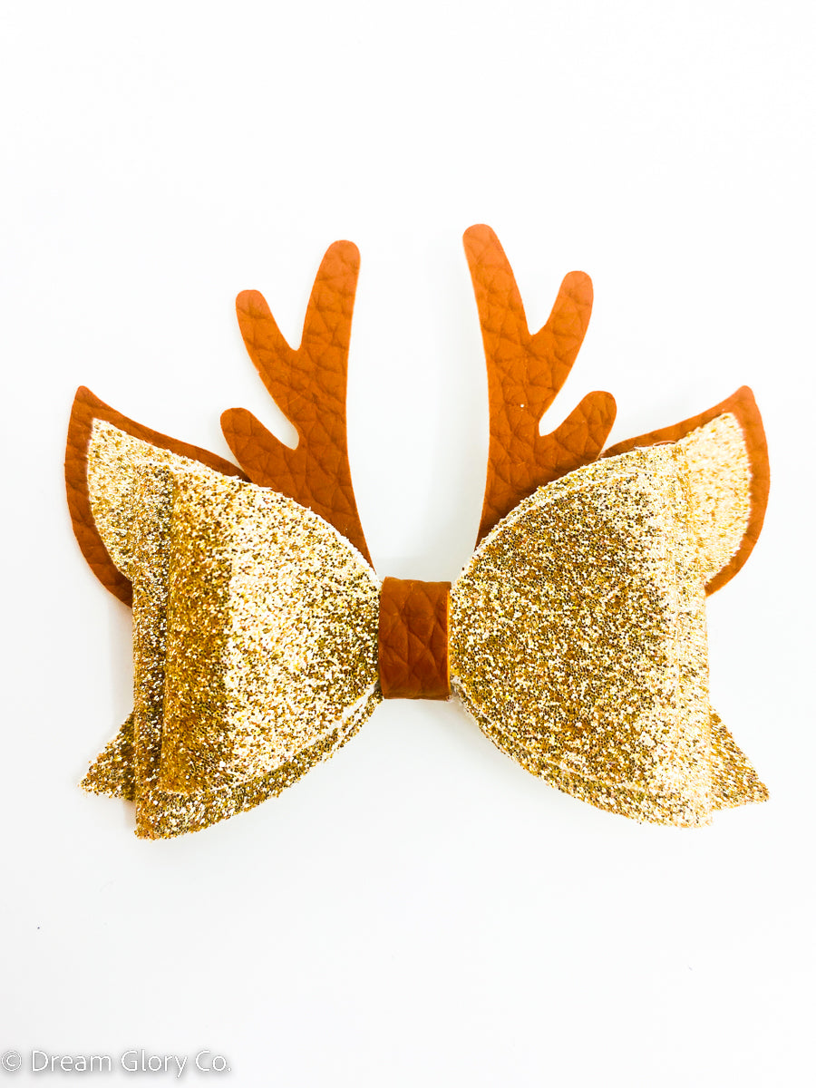 Reindeer gold brown bow