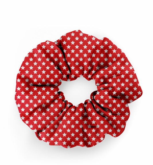 Red & White stars Scrunchies