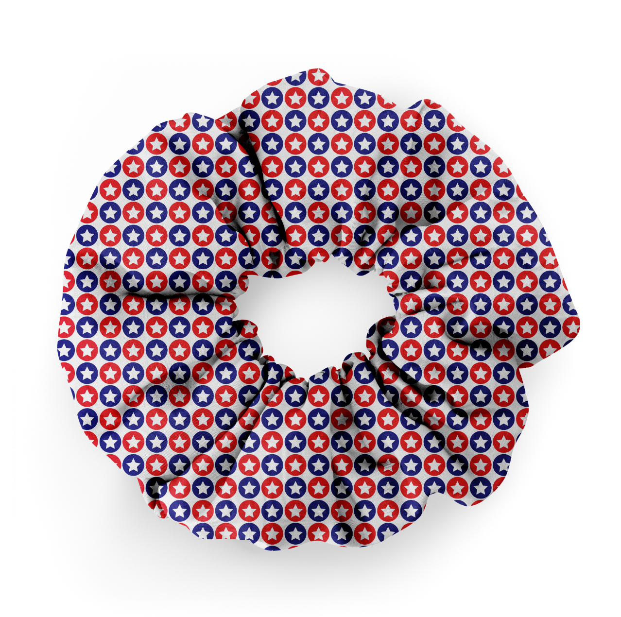 Blue & Red Stars Scrunchies