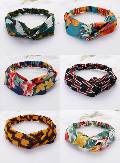 Knotted Elastic Headband (6 pack)