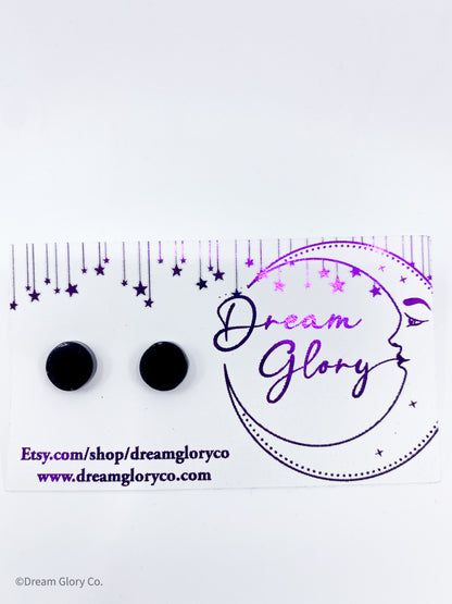 Tempest Black Circle earrings