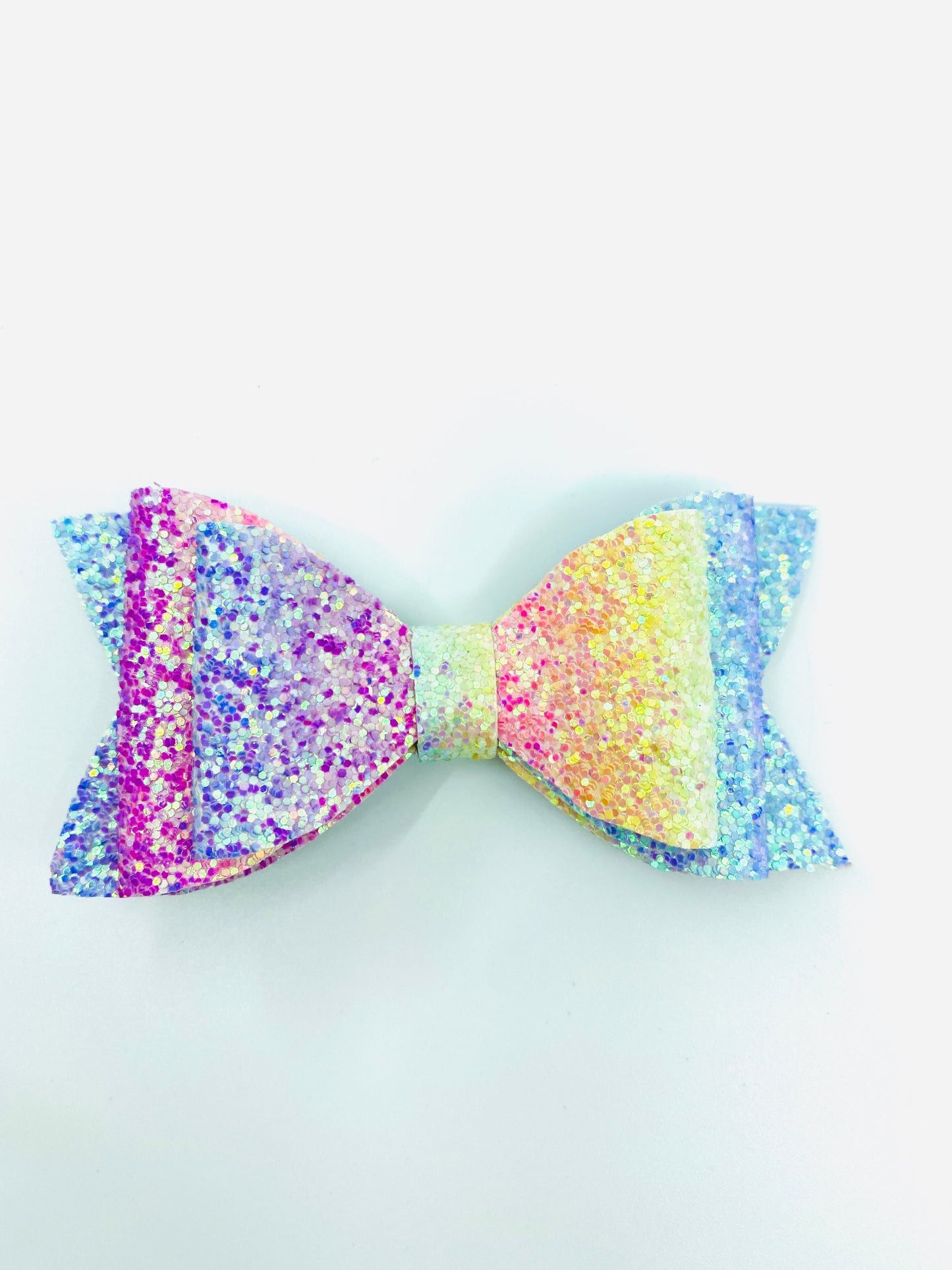 Rainbow glitter bow